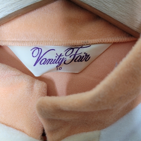 Vintage Vanity Fair Shevelva Lounge Robe Orange Ice Zip Front NWT Size 10 Dacron - Picture 5 of 9